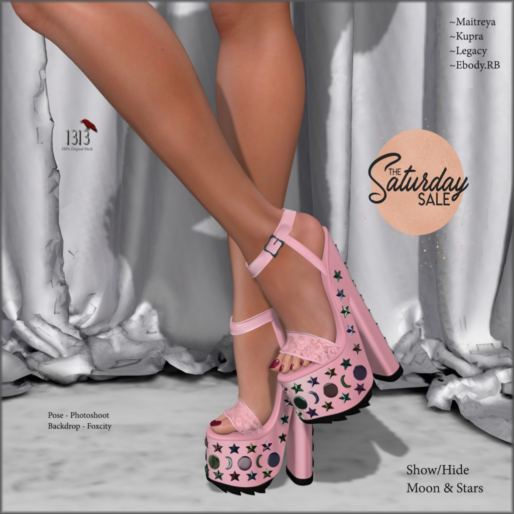 Taken By The Sky Chunky Sandals - Inithium/Legacy/Maitreya/Reborn	&lt;a href=&quot;http://maps.secondlife.com/secondlife/Leather%20and%20Lace/227/95/2201&quot;&gt;Teleport&lt;/a&gt;