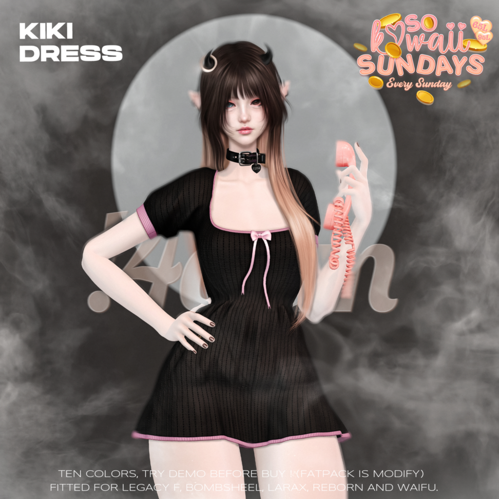 Kiki Dress - Legacy/MaitreyaX/Reborn/+mods	&lt;a href=&quot;http://maps.secondlife.com/secondlife/Dream%20Lake/165/129/23&quot;&gt;Teleport&lt;/a&gt;