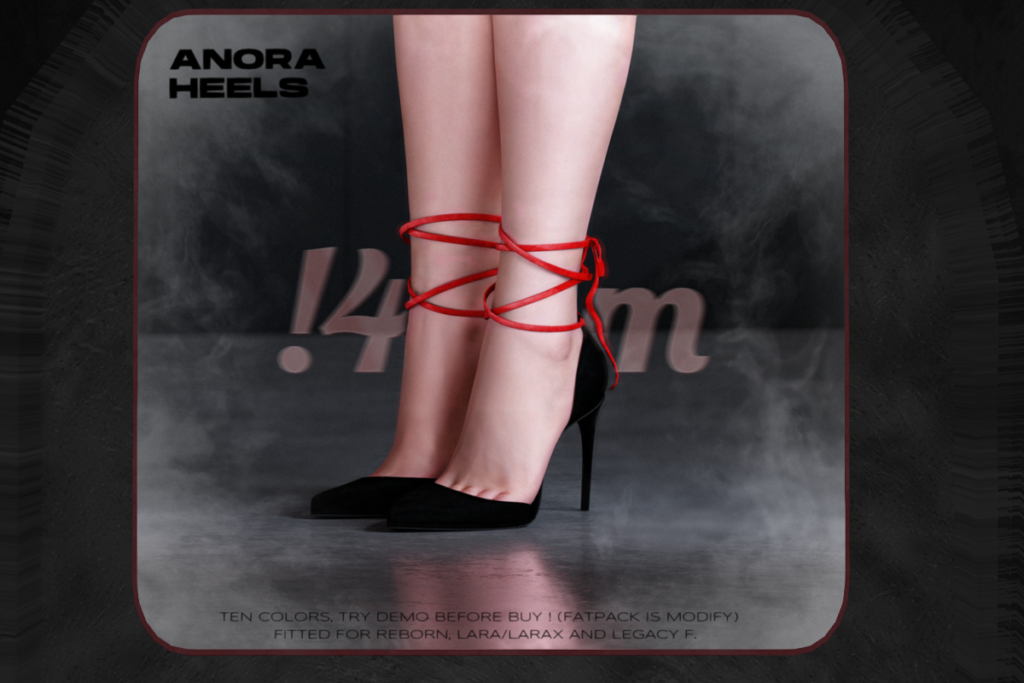 Anora Heels - Legacy/Maitreya/Reborn/+mods, L$250 each/L$759 FP