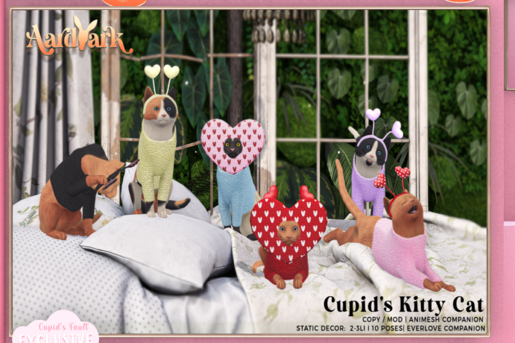 Cupid&#039;s Kitty Cat, L$449 each/L$1499 FP