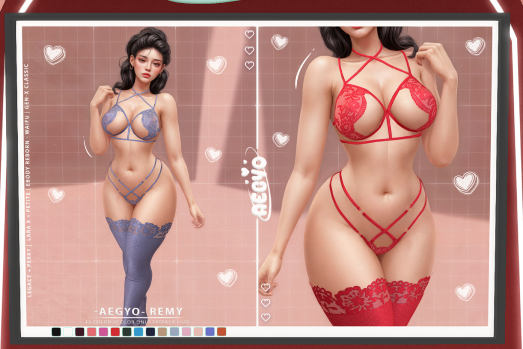 Remy Lingerie - GenX Classic/Legacy/MaitreyaX/Reborn/+mods, L$198 each/L$998 FP