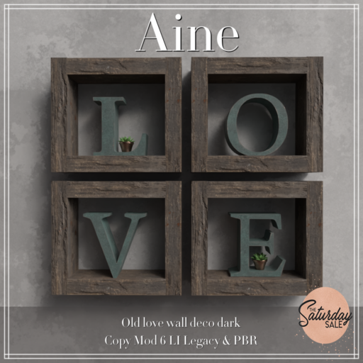 Old Love Wall Decor	&lt;a href=&quot;http://maps.secondlife.com/secondlife/The%20Trace/131/212/22&quot;&gt;Teleport&lt;/a&gt;