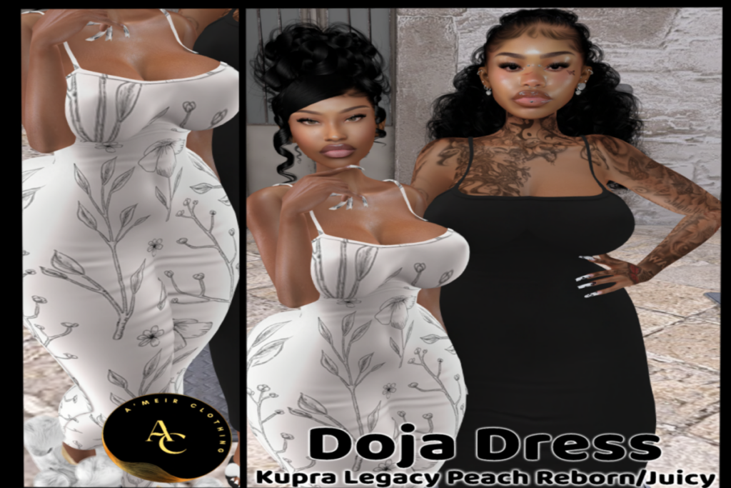 Doja Dress - Inithium/Legacy/Peach/Reborn/+mods, L$150 each/L$700 FP