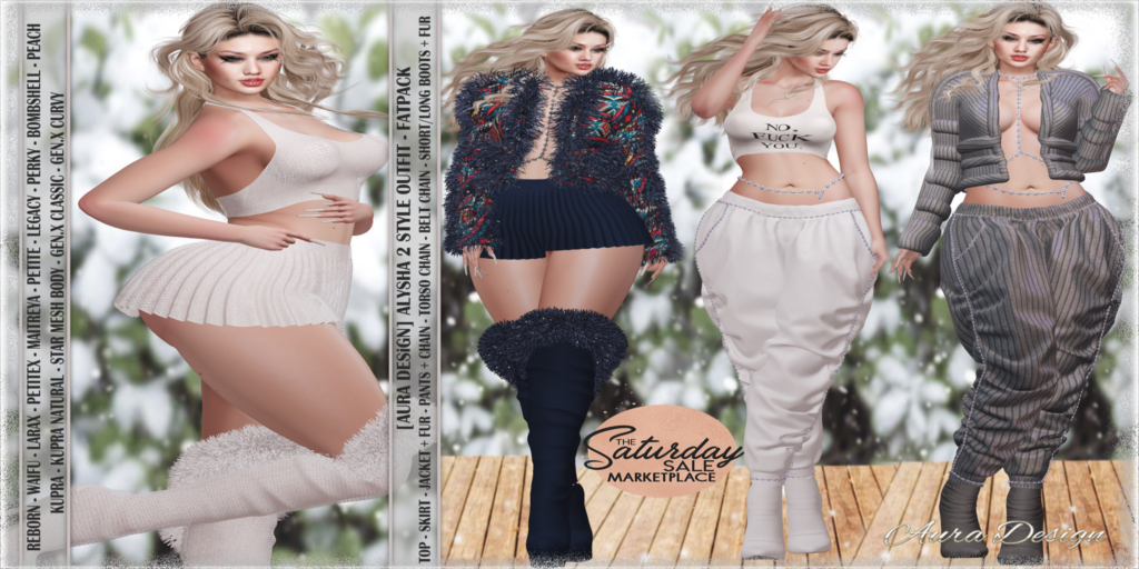 Alysha 2 Style Outfit Fatpack - GenX/Inithium/Legacy/Maitreya/Peach/Reborn/Star/+mods