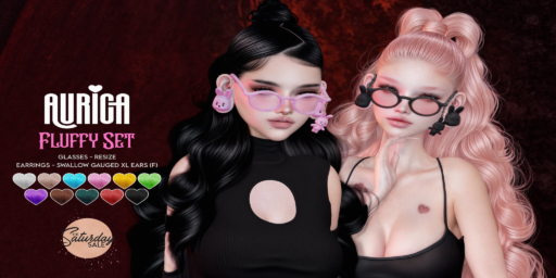 Fluffy Set Accessories - Swallow Gauged F XL	&lt;a href=&quot;http://maps.secondlife.com/secondlife/Crystal%20Isle/147/182/25&quot;&gt;Teleport&lt;/a&gt;