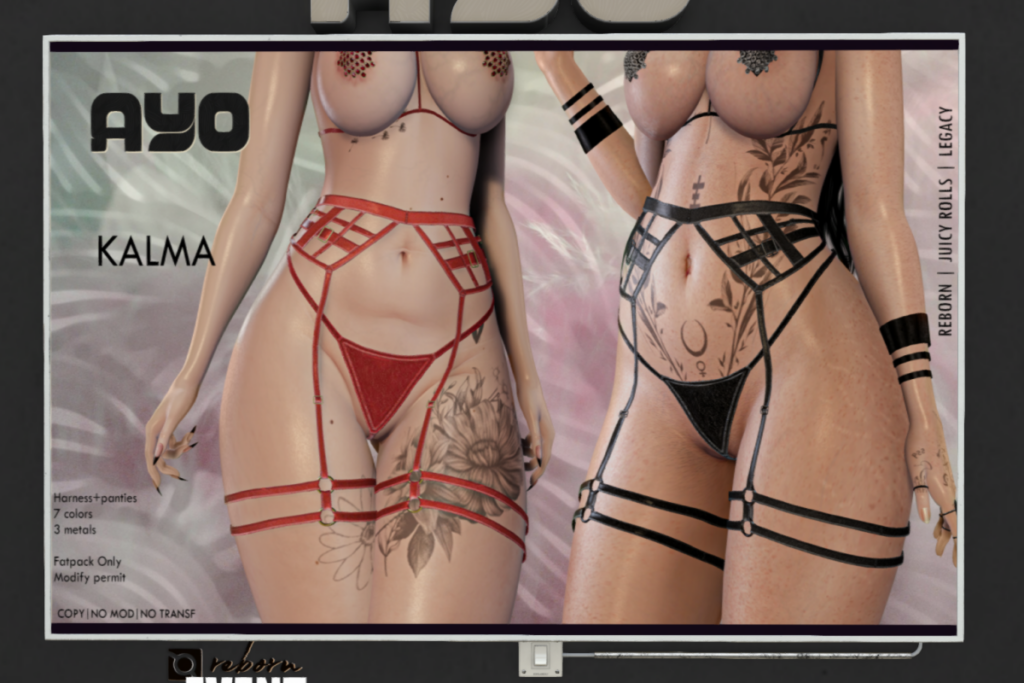 Kalma Lingerie - Legacy/Reborn/+mods, L$249 each/L$999 FP