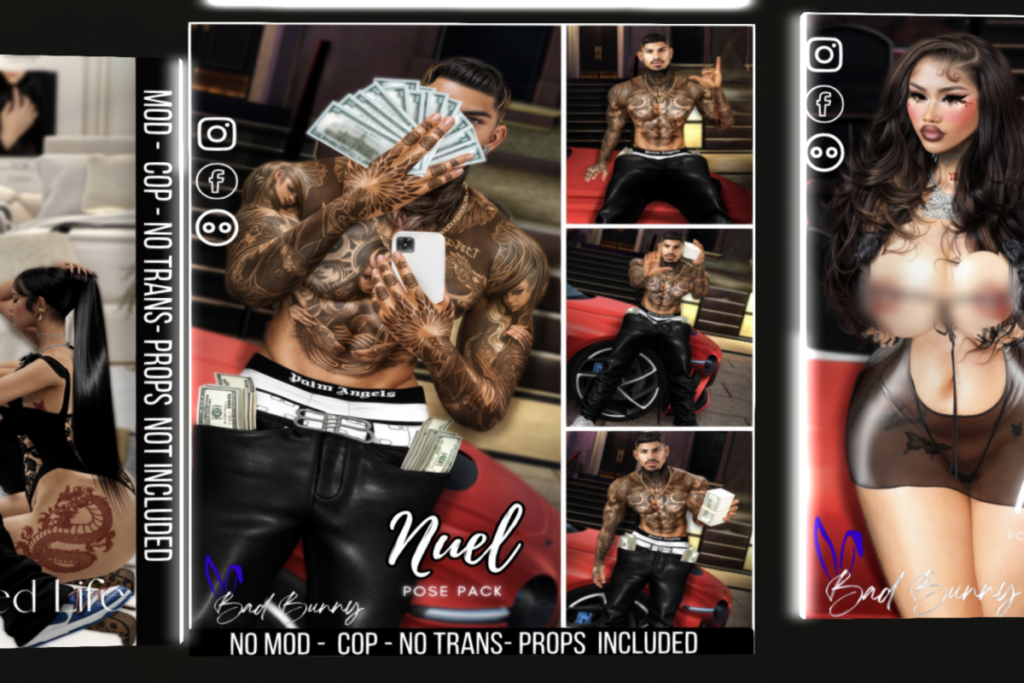 Nuel Pose Pack, L$350