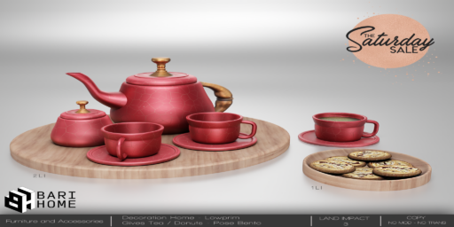 Amaterasu Tea Decor Set	&lt;a href=&quot;http://maps.secondlife.com/secondlife/Magic%20Sky/196/142/2022&quot;&gt;Teleport&lt;/a&gt;