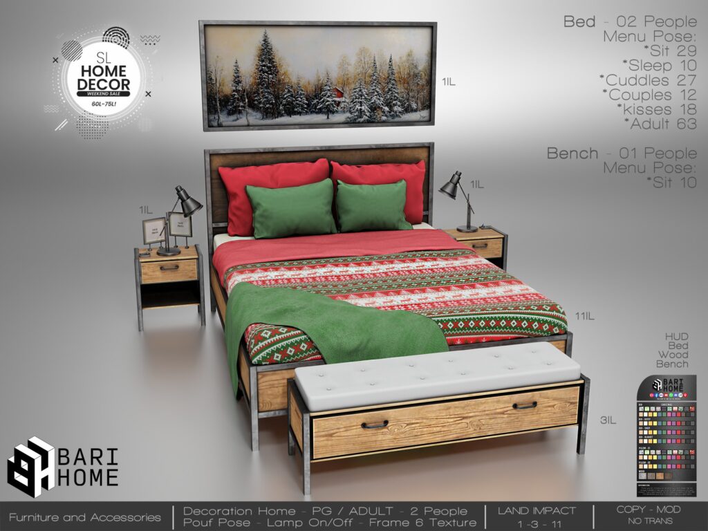 Oasis Natural Bedroom Bed