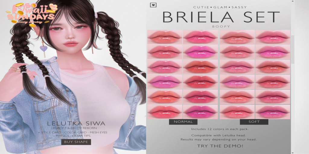 Briela Shape - EvoX Siwa/Legacy/Reborn | Briela Lipstick - EvoX	&lt;a href=&quot;http://maps.secondlife.com/secondlife/Hashira/68/169/426&quot;&gt;Teleport&lt;/a&gt;