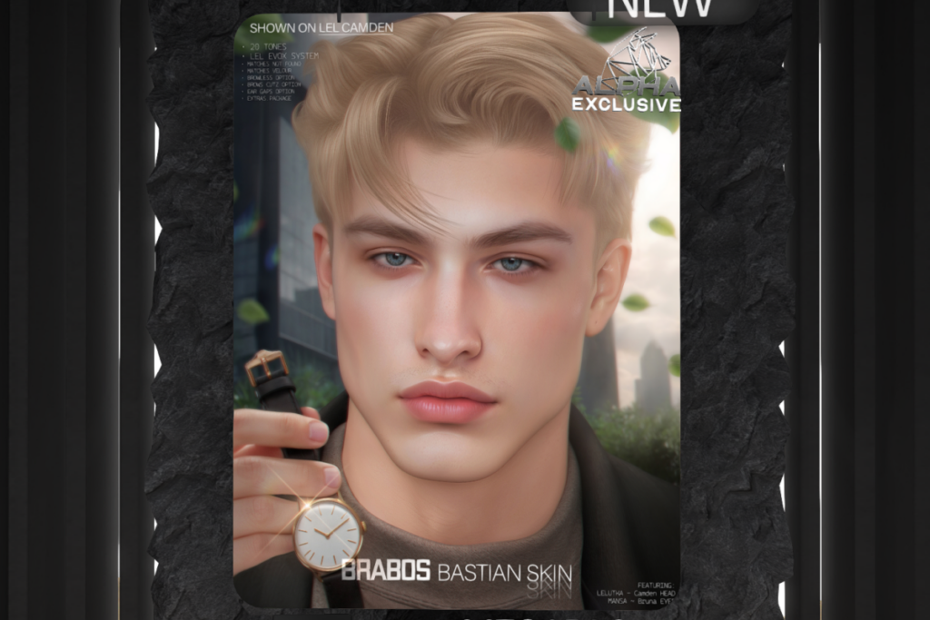 Bastian Skin - EvoX/Not Found/Velour, L$699 each/L$999 each FP | Bastian Male Shape - EvoX, L$59