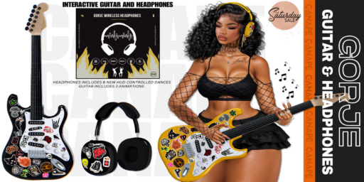 Gorje Guitar &amp; Headphones Accessories	&lt;a href=&quot;http://maps.secondlife.com/secondlife/Canape/132/129/25&quot;&gt;Teleport&lt;/a&gt;