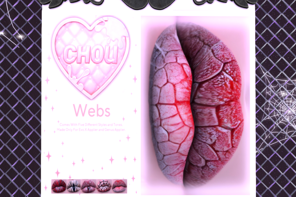 Webs Lipstick - EvoX/Genus, L$200 each/L$450 each FP