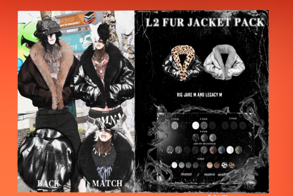 Fur Jacket - Jake/Legacy, L$399 each/L$1399 FP