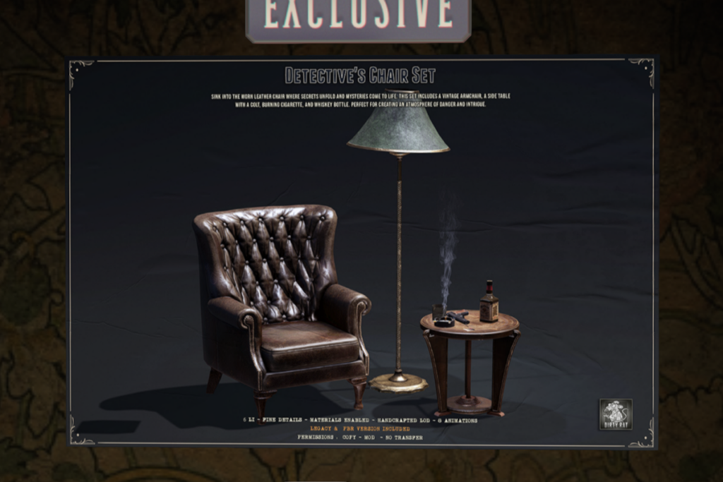 Detective&#039;s Chair Set, L$415