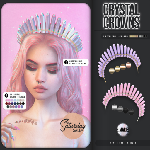 Crysal Crowns Accessory	&lt;a href=&quot;http://maps.secondlife.com/secondlife/xoxo/86/130/41&quot;&gt;Teleport&lt;/a&gt;