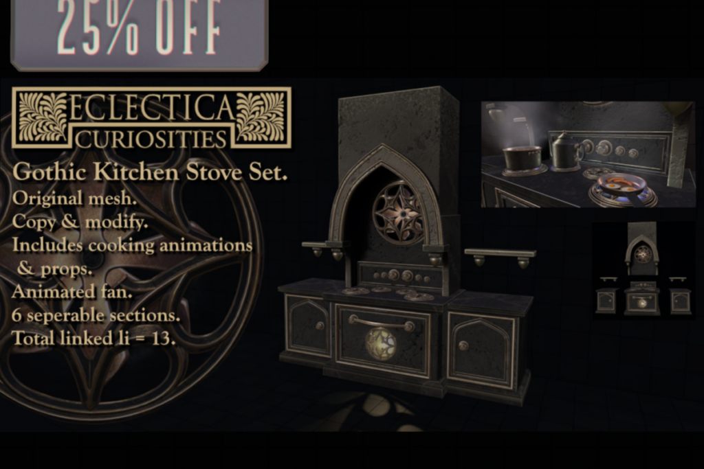 Gothic Kitchen Stove Set, L$338