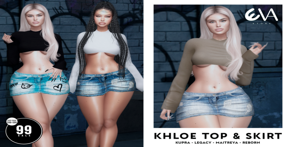 Khloe Top and Skirt - Inithium/Legacy/Maitreya/Reborn