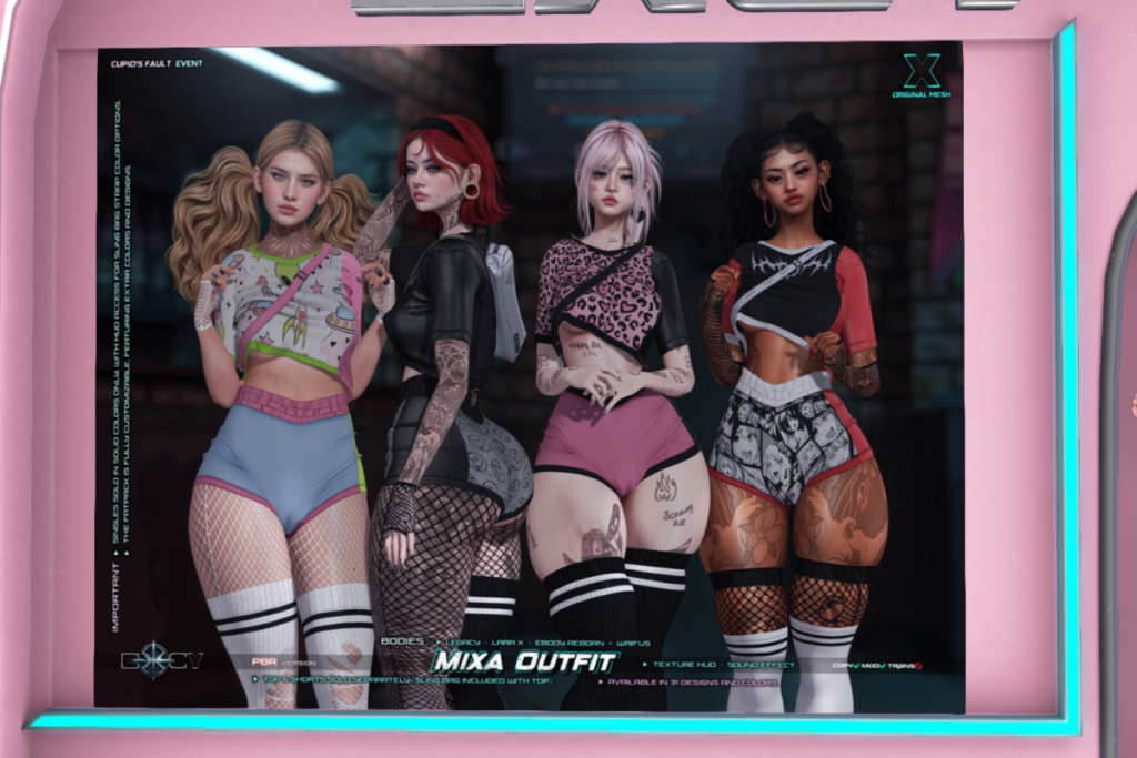 Mixa Outfit - Legacy/MaitreyaX/Reborn/+mods, L$199-L$249 each/L$499-L$599 each FP/L$999 MP