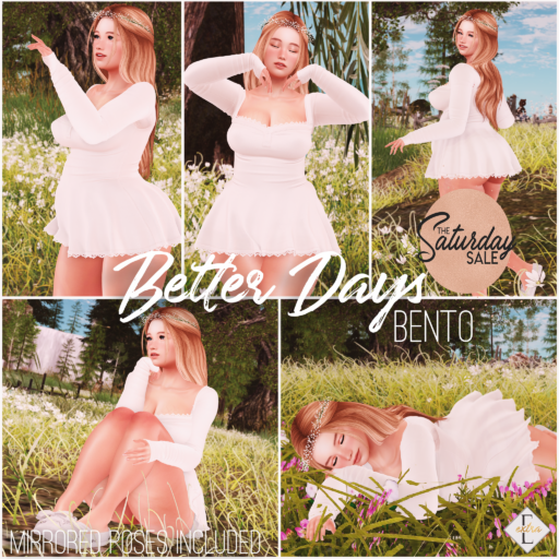 Better Days Poses	&lt;a href=&quot;http://maps.secondlife.com/secondlife/Crocus%20Island/209/219/1266&quot;&gt;Teleport&lt;/a&gt;