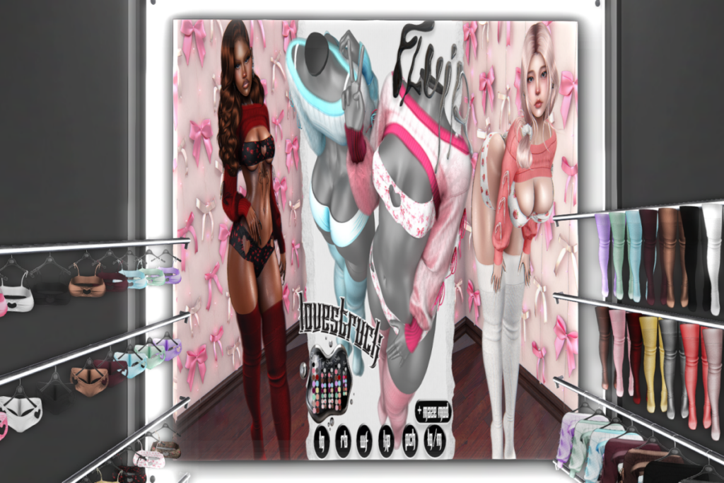 Lovestruck Bra, Shorts, Socks and Shrug - Inithium/Legacy F+M/Peach/Reborn/+mods, L$200-L$250 each/L$2500 FP