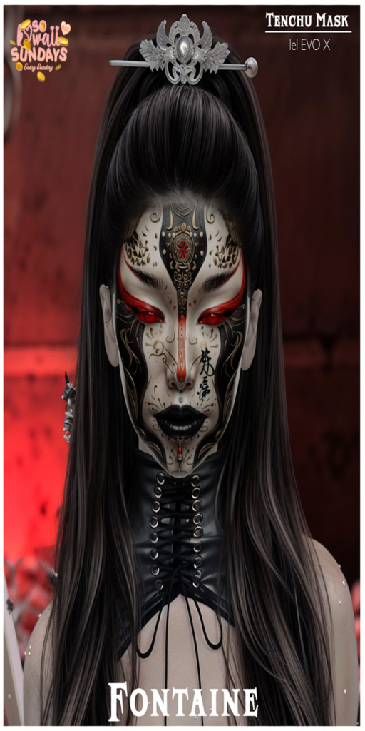 Tenchu Mask Tattoo - EvoX	&lt;a href=&quot;https://maps.secondlife.com/secondlife/VELOUR/66/140/83&quot;&gt;Teleport&lt;/a&gt;