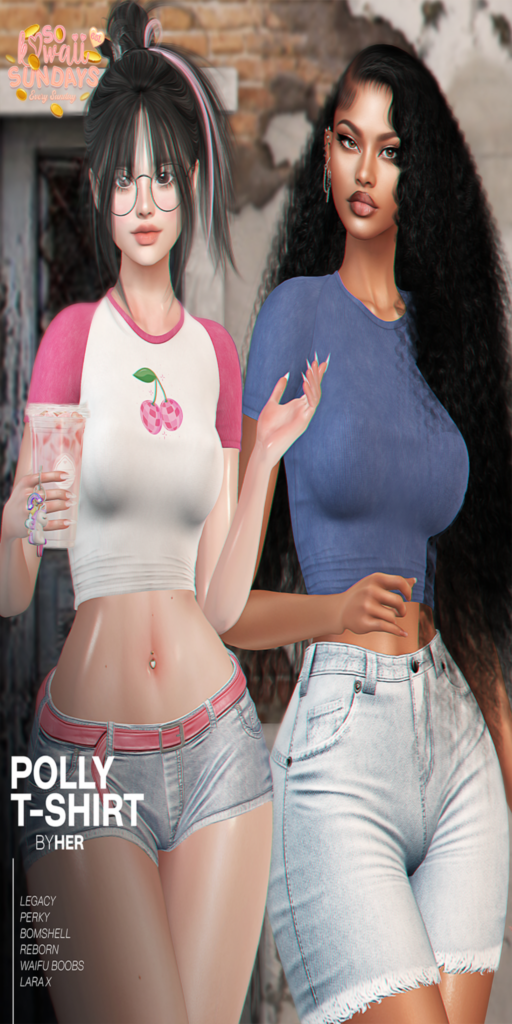 Polly T-Shirt - Legacy/MaitreyaX/Reborn/+mods	&lt;a href=&quot;http://maps.secondlife.com/secondlife/Obsession/195/134/1135&quot;&gt;Teleport&lt;/a&gt;