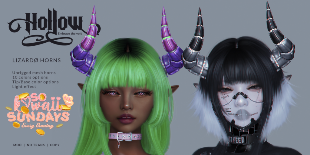 Lizardo Mesh Horns	&lt;a href=&quot;http://maps.secondlife.com/secondlife/Tomoeda/128/169/27&quot;&gt;Teleport&lt;/a&gt;