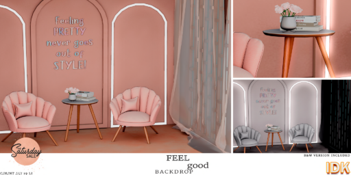 Feel Good Backdrop	&lt;a href=&quot;http://maps.secondlife.com/secondlife/The%20Valley/22/35/851&quot;&gt;Teleport&lt;/a&gt;