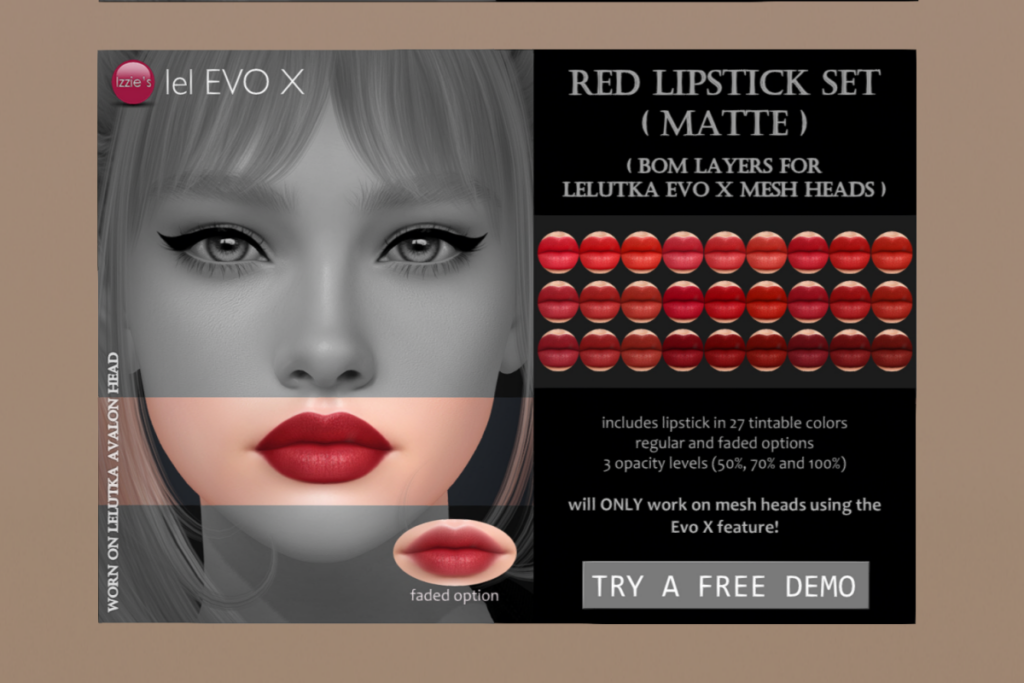 Red Lipstick Set Matte - Evo X, L$199