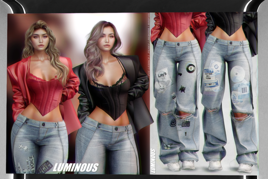 Luminous Suit, Bra and Jeans - Legacy/Reborn/+mods, L$239 each/L$999 each FP