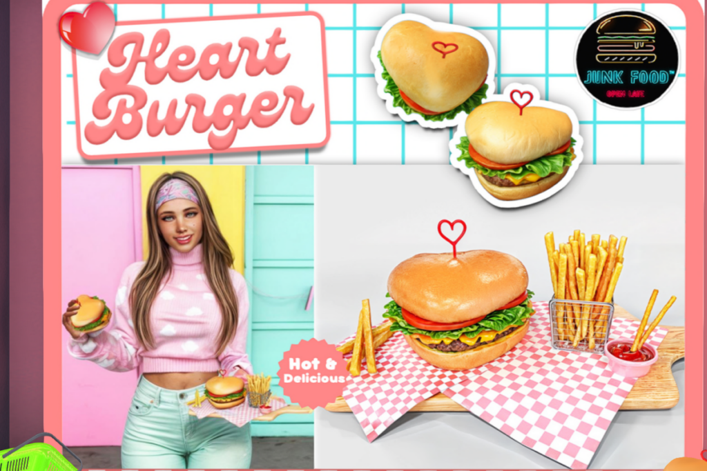 Heart Burger, L$325 each