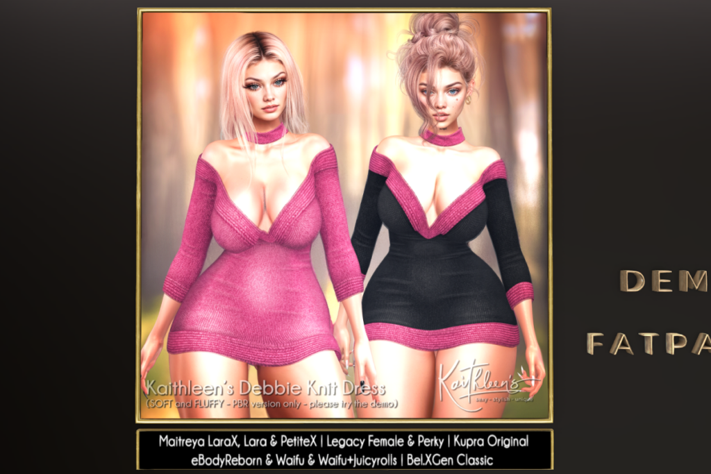 Debbie Knit Dress - GenX Classic/Inithium/Legacy/MaitreyaX/Reborn/+mods, L$289 each/L$1499 FP