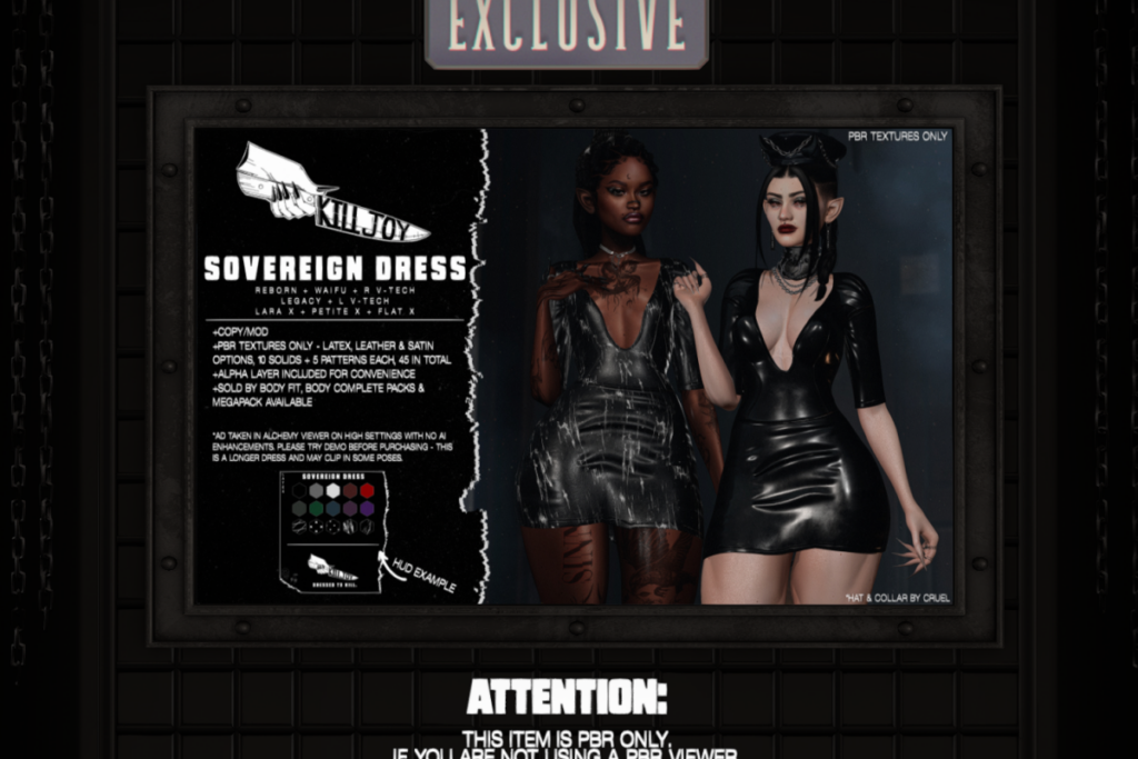 Soverign Dress - Legacy/MaitreyaX/Reborn/+mods, L$300 each/L$550 each FP/L$1350 MP