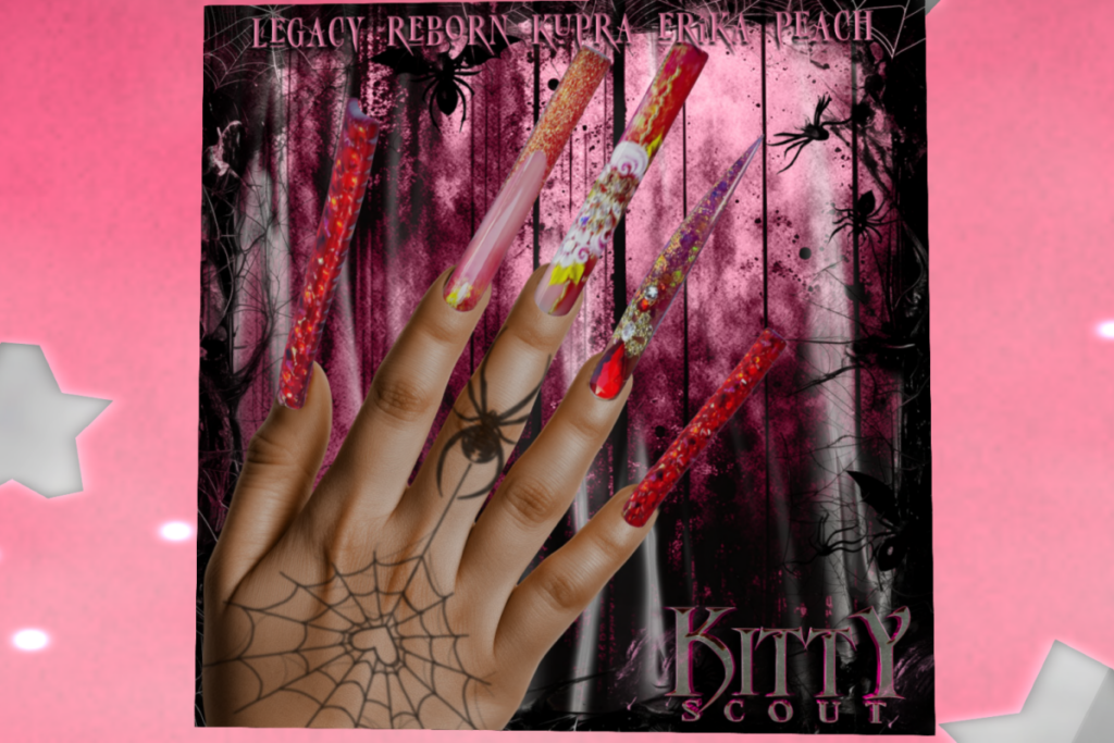 Asian Baddie Nail Set - Erika/Inithium/Legacy/Peach/Reborn, L$200