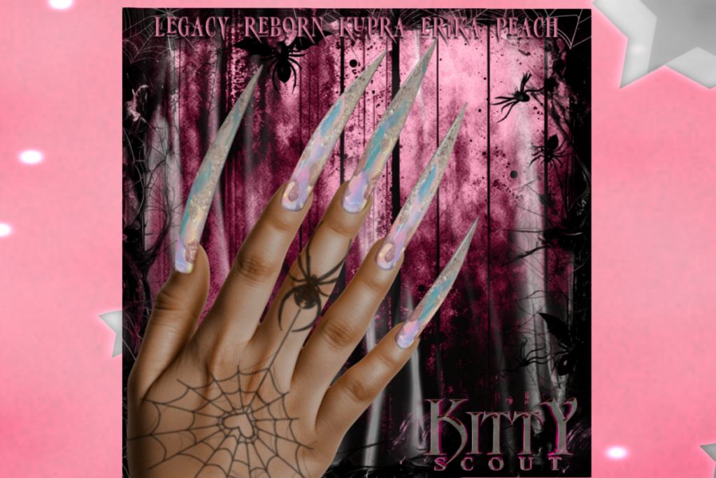 Pink Flames Nail Set - Erika/Inithium/Legacy/Peach/Reborn, L$200