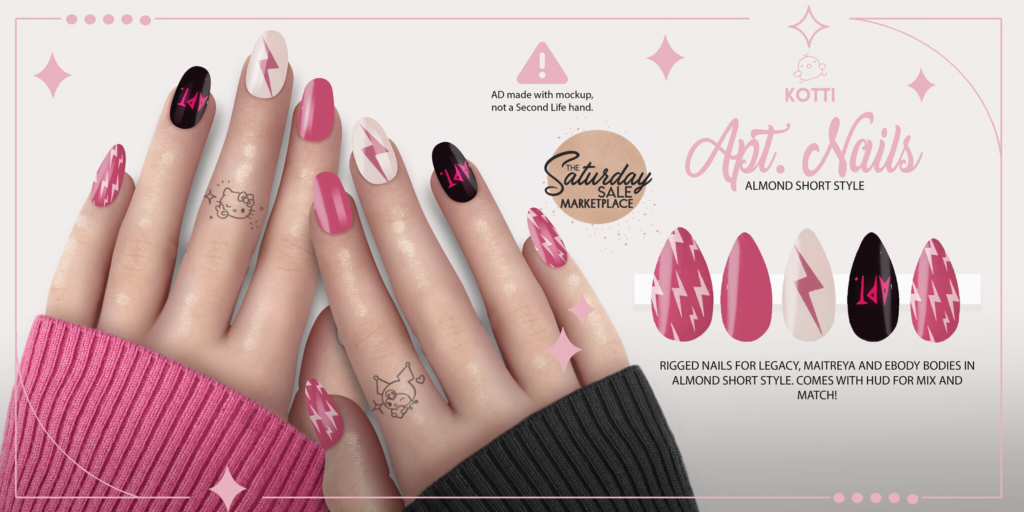 Apt. Nail Set - Legacy/Maitreya/Reborn