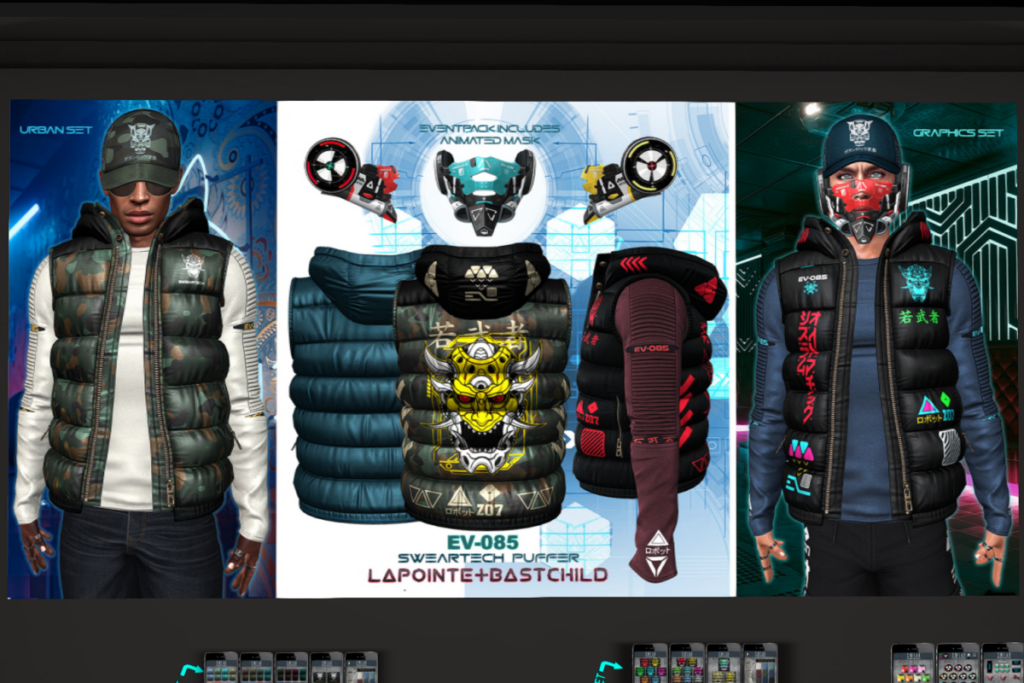 EV-085 Sweater Tech Puffer - Gianni/Jake/Legacy, L$499 each/L$899 each FP