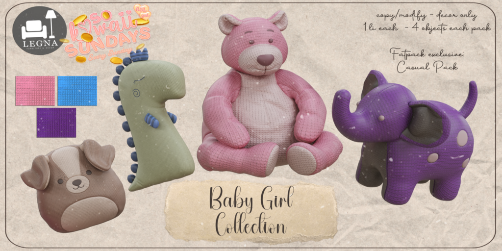 Baby Girl Decor Collection	&lt;a href=&quot;http://maps.secondlife.com/secondlife/Dream%20Lake/125/122/25&quot;&gt;Teleport&lt;/a&gt;