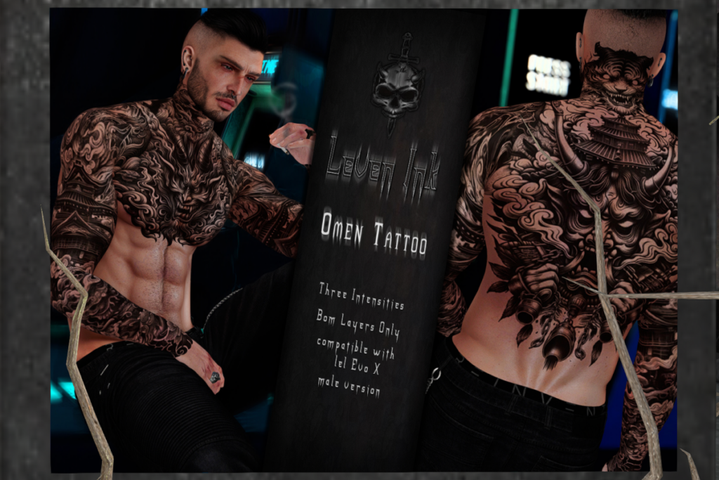 Omen Male Tattoo - EvoX, L$350