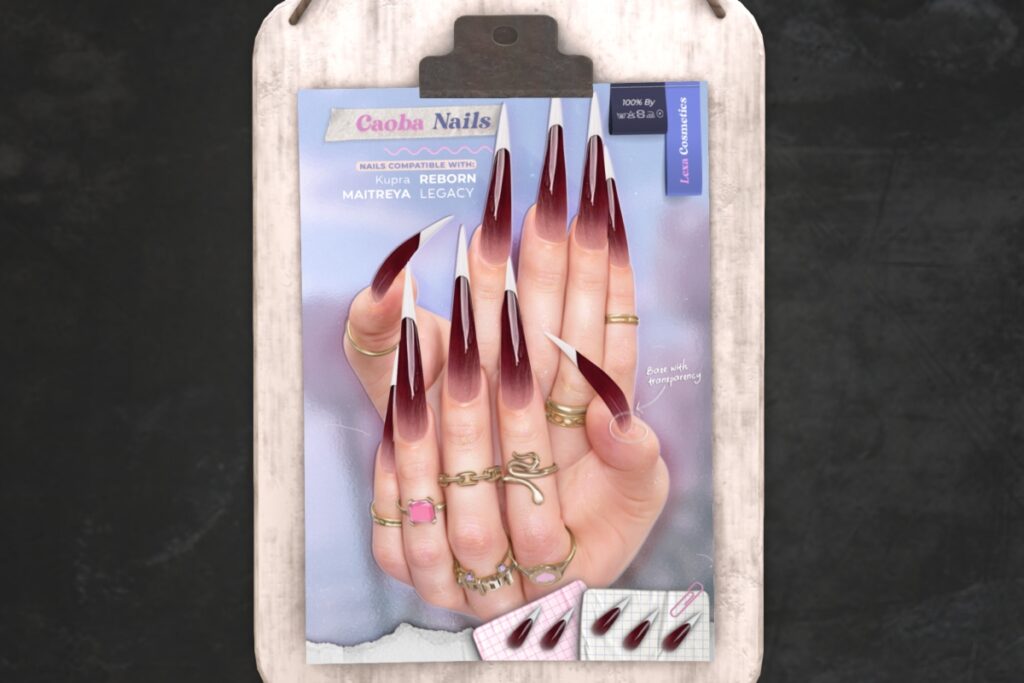 Caoba Mesh Nails - Inithium/Legacy/Maitreya/Reborn, L$199