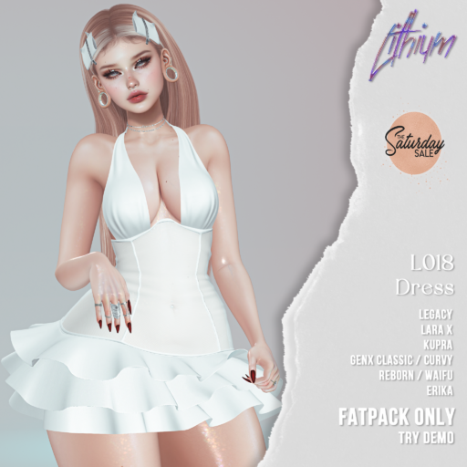 L018 Dress - Erika/GenX/Inithium/Legacy/MaitreyaX/Reborn/+mods	&lt;a href=&quot;https://maps.secondlife.com/secondlife/Hampton%20Bay/235/22/1229&quot;&gt;Teleport&lt;/a&gt;