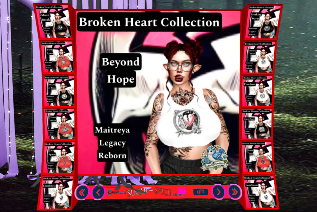 Broken Heart Collection Top - Legacy/Maitreya/Reborn, L$200 each