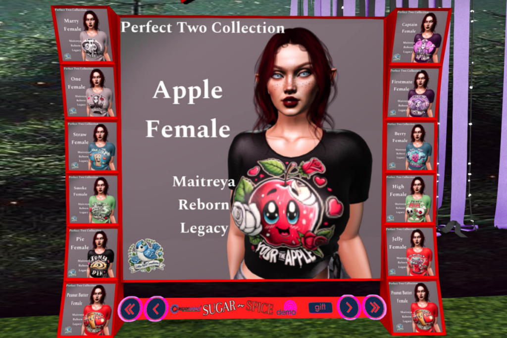 Apple Female Top - Legacy/Maitreya/Reborn, L$200 each