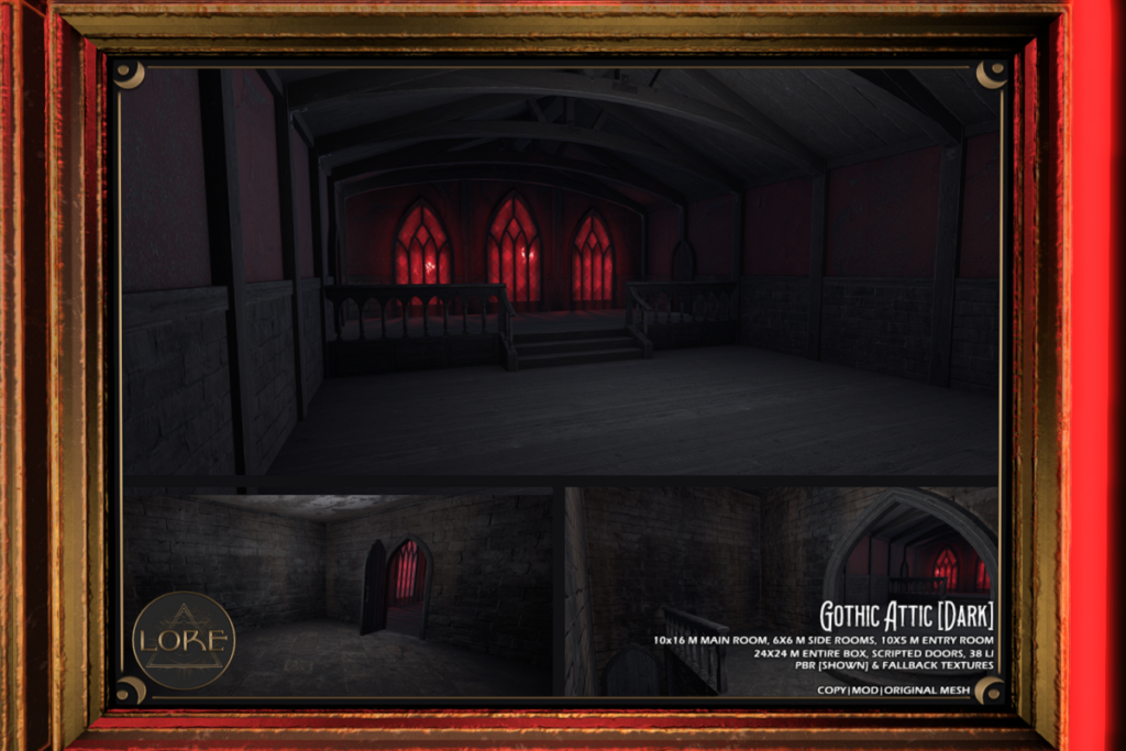 Gothic Attic [Dark], L$500 | Gothic Attic Fatpack, L$750