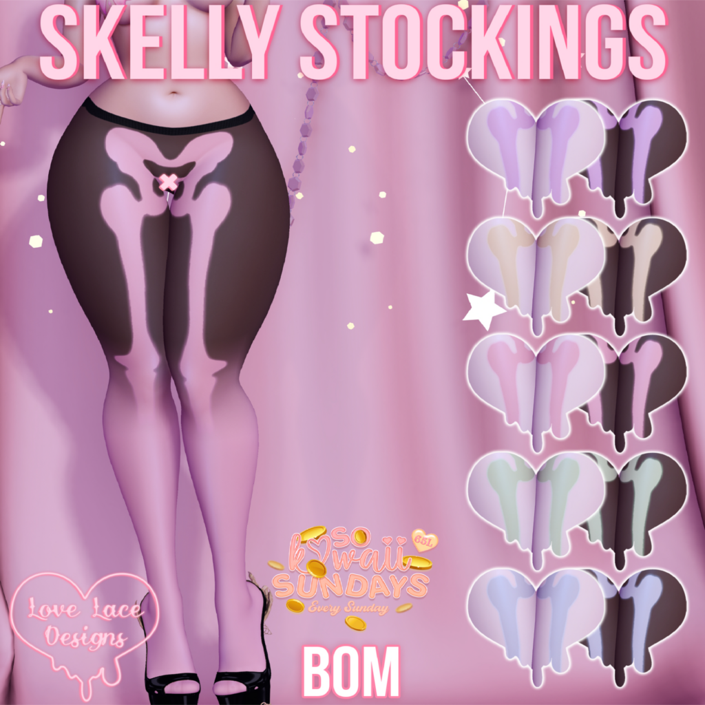 Skelly Stockings - BOM	&lt;a href=&quot;http://maps.secondlife.com/secondlife/Business%20District%20Bravo/111/197/23&quot;&gt;Teleport&lt;/a&gt;