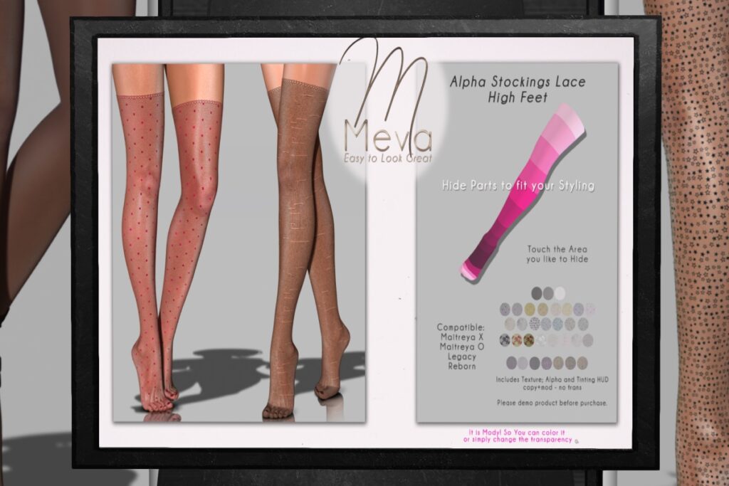 Alpha High Stockings - Legacy/Maitreya/Reborn/+mods, L$580