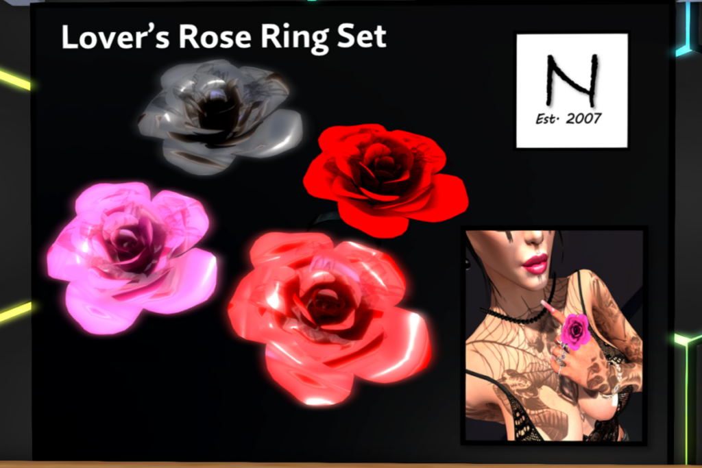 Lover&#039;s Rose Ring Set, L$45