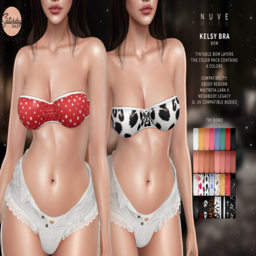 Kelsy Bra - BOM	&lt;a href=&quot;http://maps.secondlife.com/secondlife/RAWR/131/69/21&quot;&gt;Teleport&lt;/a&gt;