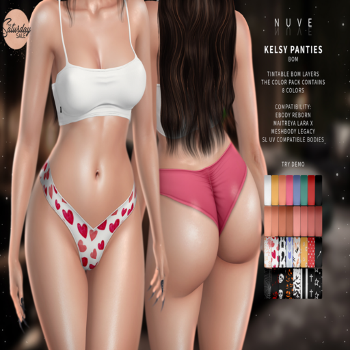 Kelsy Panties - BOM	&lt;a href=&quot;http://maps.secondlife.com/secondlife/RAWR/131/69/21&quot;&gt;Teleport&lt;/a&gt;